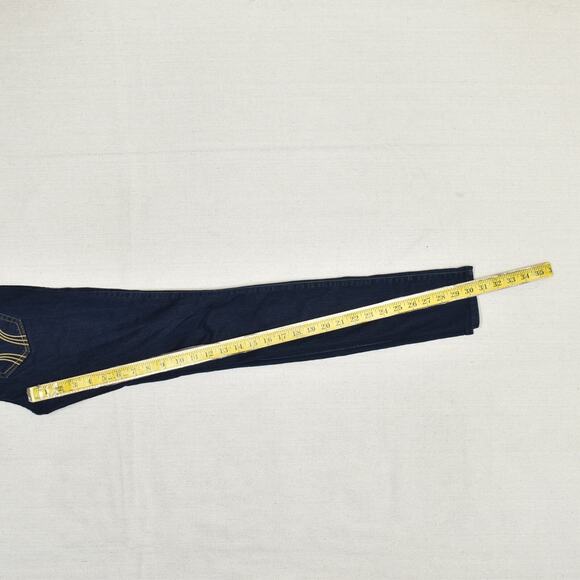 Hollister Women's Cotton Blend Blue Size 0R 24/31 Super Skinny Jeans Zip Solid - Picture 5 of 8
